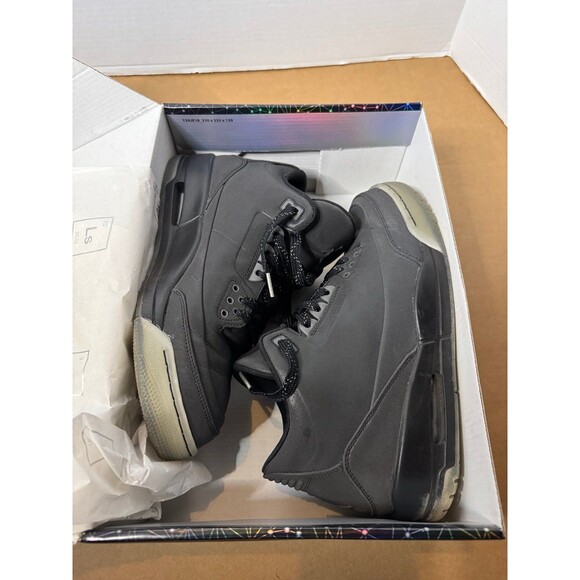 2014 AIR JORDAN 3 RETRO 5LAB3 'REFLECTIVE BLACK' size 9 - Picture 7 of 8